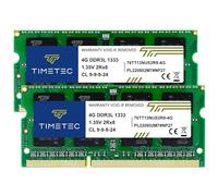 Timetec 8GB KIT (2x4GB) DDR3L 1333 MHz PC3-10600 Non ECC Unbuffered 1.35 V CL9 2Rx8 Dual Rank 204 Pin SODIMM Laptop PC Memoria del computer Modulo RAM Aggiornamento