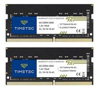Timetec 8GB KIT(2x4GB) DDR4 2666MHz (PC4-2666V) PC4-21300 SODIMM RAM per laptop, notebook, mini PC e computer All-in-One - Non-ECC Unbuffered, 260 pin, 1,2V CL19 modulo di memoria