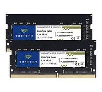 Timetec Hynix IC 16GB Kit(2x8GB) DDR4 SODIMM per Intel NUC Kit Products 2400 MHz PC4-19200 Non ECC Unbuffered 1.2V CL17 Single Rank 260 Pin modulo RAM per Notebook (16 GB (2 x 8 GB)