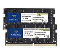 Timetec, Hynix IC DDR4, 2400 MHz, PC4-19200, senza buffer, non ECC, 1,2 V, CL17, 1Rx8, Single Rank 260 Pin, SODIMM, per computer portatile e fisso 32GB KIT(2x16GB)