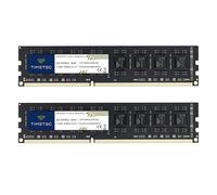 Timetec Premium 16GB KIT (2x8GB) DDR3L/DDR3 1600MHz PC3L-12800/PC3-12800 Non ECC Unbuffered 1.35V/1.5V CL11 2Rx8 Dual Rank 240 Pin UDIMM Memoria Desktop Aggiornamento del modulo RAM