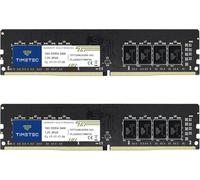 Timetec Premium 32GB KIT (2x16GB) DDR4 2400MHz PC4-19200 Non-ECC Unbuffered 1.2V CL17 2Rx8 Dual Rank 288 Pin UDIMM Desktop PC Computer Memoria RAM Modulo Upgrade