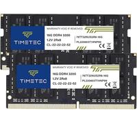 Timetec Premium 32GB KIT (2x16GB) DDR4 3200MHz PC4-25600 Non-ECC Unbuffered 1.2V CL22 2Rx8 Dual Rank 260 Pin SODIMM Laptop PC Memoria del computer Modulo RAM Aggiornamento