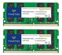 Timetec Premium 32GB KIT(2x16GB) DDR4 3200MHz (PC4-3200AA) PC4-25600 SODIMM RAM per laptop, mini PC e computer All-in-One - Non-ECC Unbuffered, 260 pin, 1,2V CL22 modulo di memoria