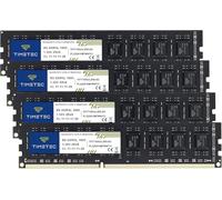 Timetec Premium 32GB KIT (4x8GB) DDR3L / DDR3 1600MHz (DDR3L-1600) PC3L-12800 / PC3-12800 Non-ECC Unbuffered 1.35V/1.5V CL11 2Rx8 Dual Rank 240 Pin UDIMM Memoria per PC Desktop RAM (SDRAM)
