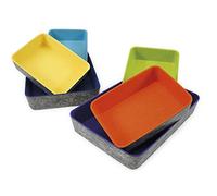 TimeTEX Set di ciotole in feltro Colori, 3 pezzi