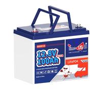 Timeusb Batteria Litio 12V 100Ah Dimensione Ultra MINI Batteria LiFePO4 con Protezione 100A BMS,15000 Cicli Profondi con 1280Wh di Energia,Perfetta per Camper,Sistema Solare,Barca,Off-grid
