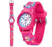 Timever Orologi per bambini e bambine dai 3 agli 8 anni, Hudie-a-rosa