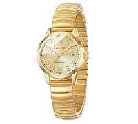 Timever Orologio da Donna Elegante al Quarzo Analogico - Cinturino in Acciaio Inossidabile - Quadrante con Numeri Grandi Luminosi e Data-Regalo Perfetto per Moglie e Fidanzata(Oro)