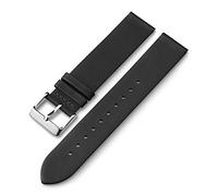 Timex 20mm Genuine Leather Quick-Release Strap - Black with Silver-Tone Buckle