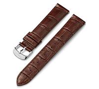 Timex 20mm Genuine Leather Strap - Brown Croco with Silver-Tone Buckle