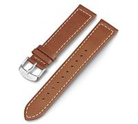 Timex 20mm Genuine Leather Strap - Tan with Silver-Tone Buckle