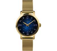Timex Celestial Orologio per le donne 31mm - Bracciale tono oro quadrante blu in tono oro, Blu e Dorato, misura unica, 31mm Celestial Transcend 3 orologi a maglia a mano