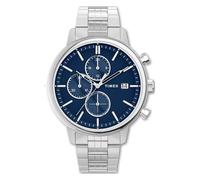 Timex Chicago Chronograph TW2W67900 - Orologio da uomo da 45 mm, cinturino in acciaio inox e quadrante blu