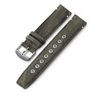 Timex Cinturino a sgancio rapido da 20 mm in due pezzi da uomo, Verde/Argento/Occhielli, One Size, Moderno