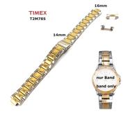 Timex Cinturino di Ricambio T2M785 Sport CHIC Donna - 16mm IN Acciaio Oro / sil