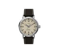 Timex da Uomo Standard Collezione 40mm Orologio Nero Pelle Cinturino TW2V44100