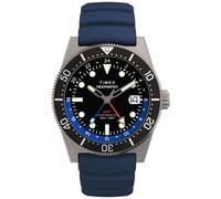 Timex Deepwater Reef 200 Gmt (41 Mm) Quadrante Nero / Cinturino In TW2W75100