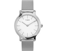 Timex Donna Transcend 31 mm TW2U86800VQ, Acciaio inossidabile/bianco/tono argento, Moderno