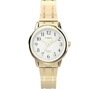Timex Orologio da donna Main Street da 25 mm, cinturino elastico in acciaio inossidabile color oro, quadrante bianco, cassa color oro TW2W52400