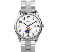 Timex Easy Reader - Orologio da uomo con cinturino di estensione da 38 mm, Kansas Jayhawks, Lettore facile da 38 mm