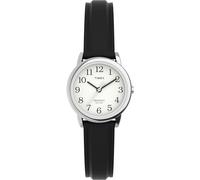 Timex T20441D7 Orologio Analogico da Polso da Donna, Pelle, Argento/Nero