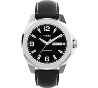 Timex Essex Orologio da uomo 46mm cinturino nero quadrante nero cassa argento