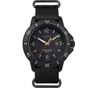 Timex Expedition Gallatin Solar 44mm Orologio da Uomo Slip-Thru Nero Cinturino in Nylon TW2U30300, Nero