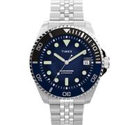 Timex Harborside Coast - Orologio da uomo da 40 mm, Tonalità argento, argento, blu