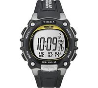 Timex Ironman Classic 100 Full-Size, T5E231 100-Orologio da Uomo con Cinturino in Resina, Punti salienti Nero/Giallo, Taglia Unica