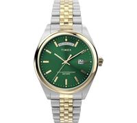 Timex Legacy day-date (41 mm) quadrante verde sunray/bracciale in acciaio inossidabile bicolore TW2W42800