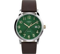 Timex Main Street - Orologio da polso da uomo, 38 mm, con quadrante verde, cassa argentata