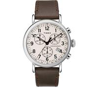 Timex Men's 41 mm Standard Chronograph Leather Strap