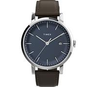 Timex Men's Analogue Watch with a Leather Strap Midtown