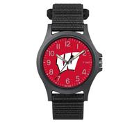 Timex Men's Collegiate Pride 40mm Watch - Wisconsin Badgers with Black FastWrap Strap