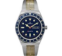 Timex Men's Q Diver 38mm Quartz Dress Watch with Stainless Steel Strap, Silver, 18 (Model: TW2V18400ZV)