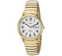 Timex Men's T2N092 Easy Reader Gold-Tone Expansion Band Watch Expansion Steel, Bracciale
