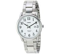 Timex Men's TW2R23300 Easy Reader Silver-Tone/White Stainless Steel Bracelet Watch