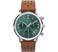 Timex Orologio Cronógrafo al Quarzo Uomo con Cinturino in Pelle TW2W10100
