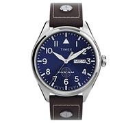 Timex Orologio Analogico al Quarzo Uomo con Cinturino in Pelle TWG030100