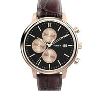 Timex Orologio da uomo Chicago Chronograph 45mm - cinturino nero quadrante nero cassa rossa