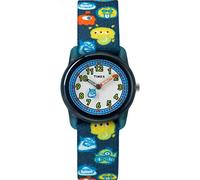 Timex Orologio analogico al quarzo unisex per bambini con cinturino in tessuto T72881, Nero/mostri, Cinturino