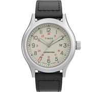 Timex Orologio Analogico al Quarzo Uomo con Cinturino in Pelle TW2W46800JR