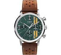 Timex Orologio da uomo Marlin 40mm - cinturino marrone quadrante verde cassa in acciaio inossidabile