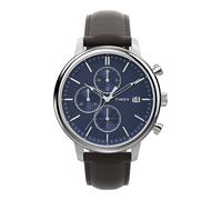 TIMEX Orologio analogico 'Chicago' navy / marrone / argento Uomo TIMEX One Size