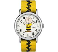 Timex Orologio Analogico Classico Quarzo Unisex Bambini con Cinturino in Nylon TW2R41100, Giallo (Yello/Black/Charlie Brown)