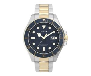 TIMEX Orologio analogico ' Harborside Coast City Collection ' blu scuro / oro / argento / bianco Uomo TIMEX One Size