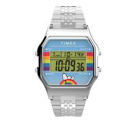 Timex Orologio digitale al quarzo TW2V61300 Unisex Argento cinturino acciaio inox Moderno