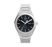 TIMEX Orologio analogico 'Q Timex® Continental Day and Date' nero / argento Uomo TIMEX One Size