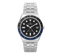 Orologio Uomo TIMEX Q DIVER GMT TW2V38100 Acciaio Nero Vintage SWISS MADE